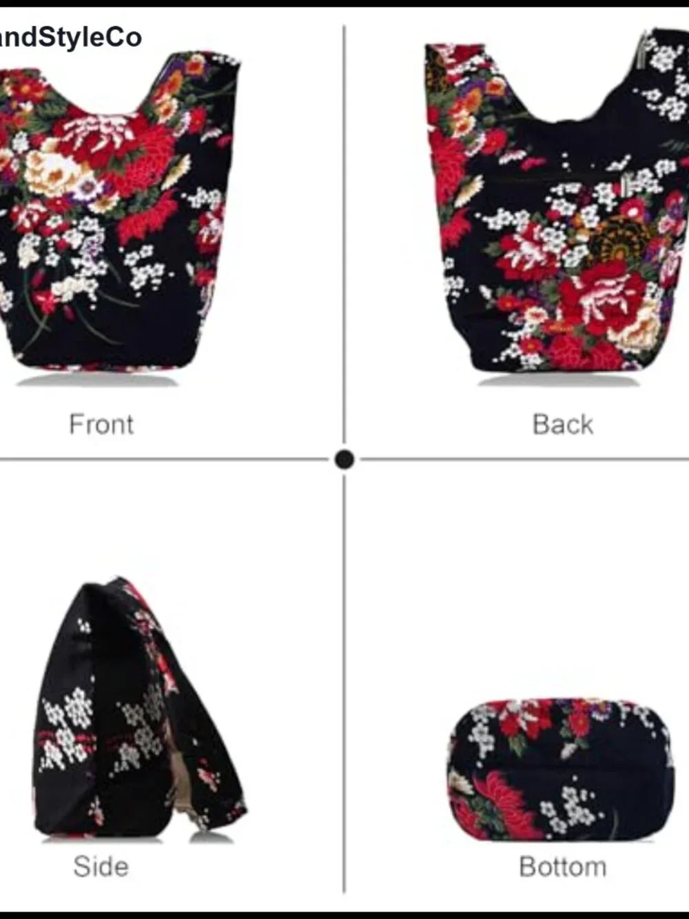 Boho Hobo Shoulder Bag for Women Zipped Cotton Handbag Crossbody Tote